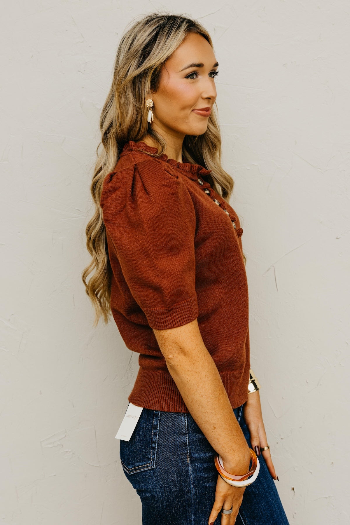 The Rosa Ruffled Neck Sweater
