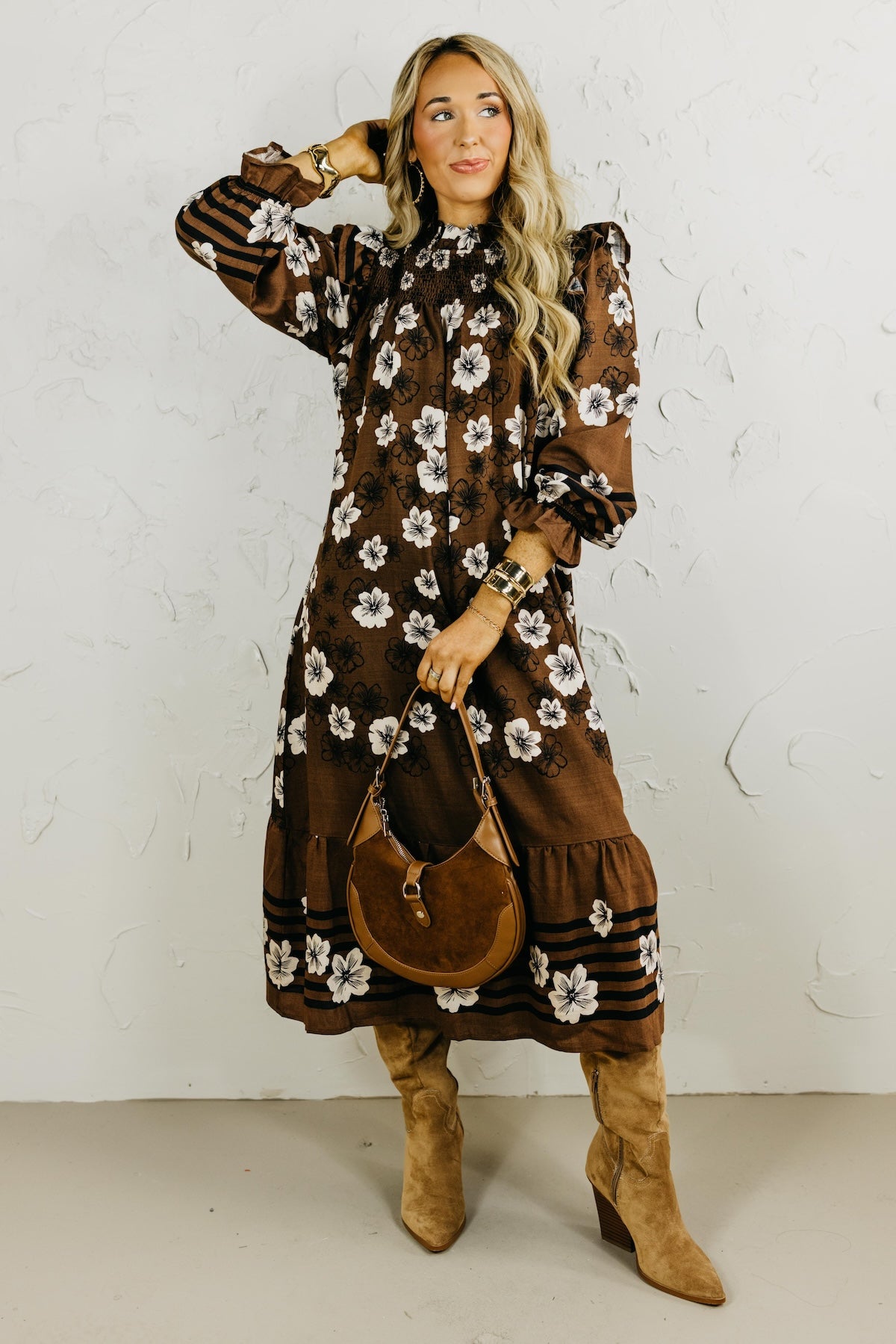 The Kathleen Floral Midi Dress