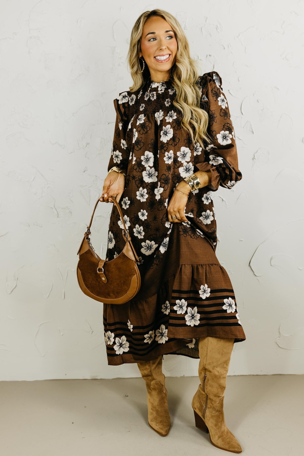 The Kathleen Floral Midi Dress