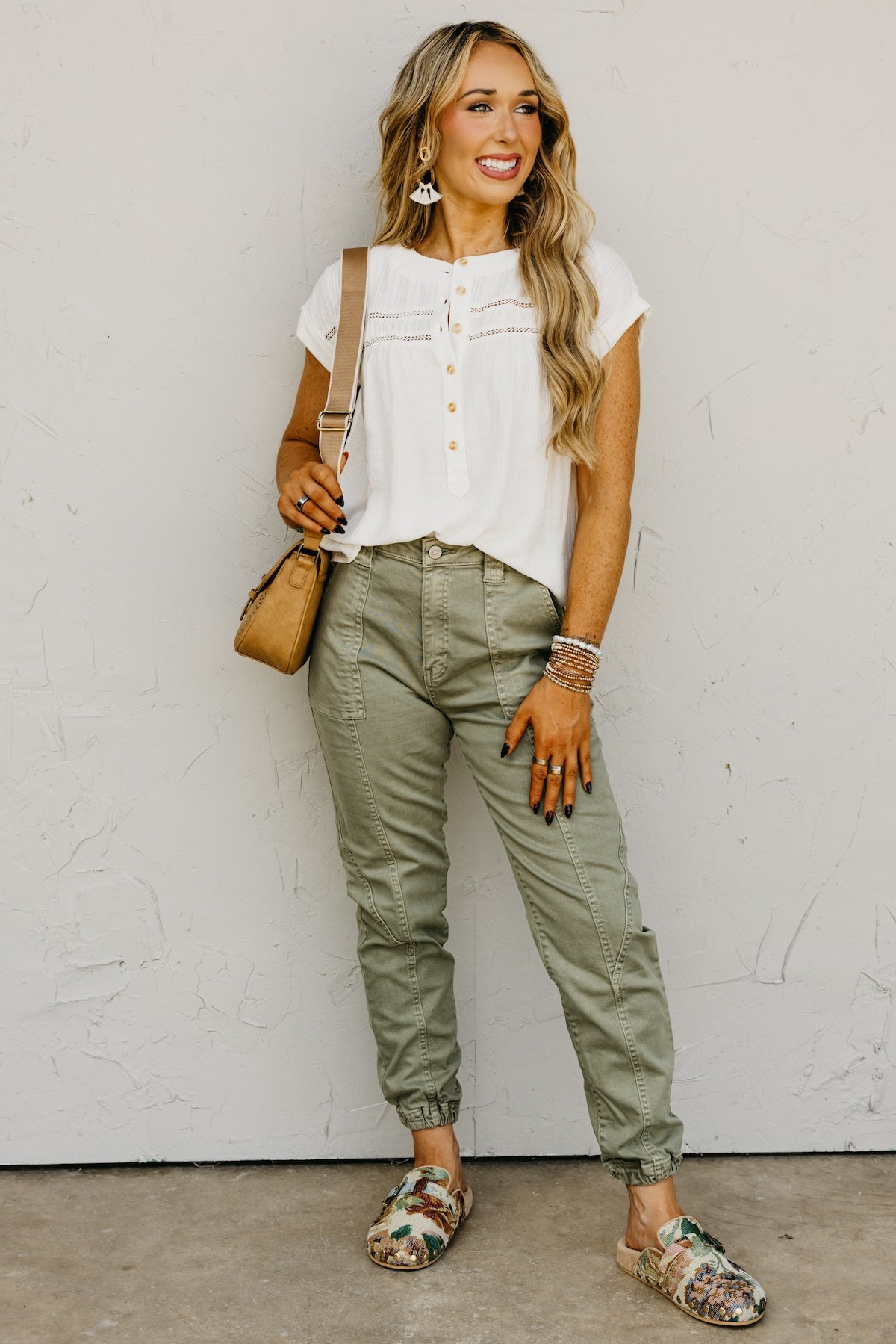 The Amirah Eyelet Trim Top