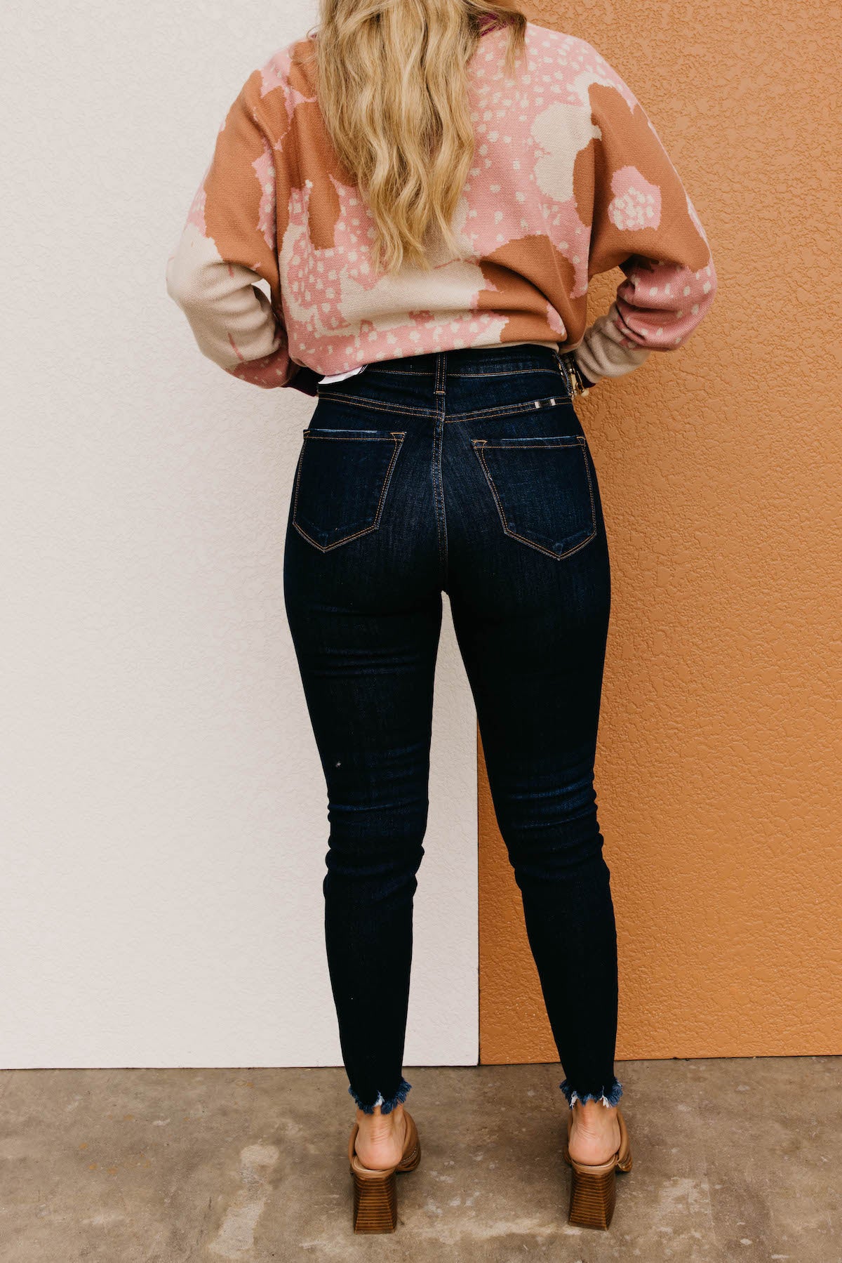 Kan Can 11 inch Button Front Dark Skinny Denim - KC7273D