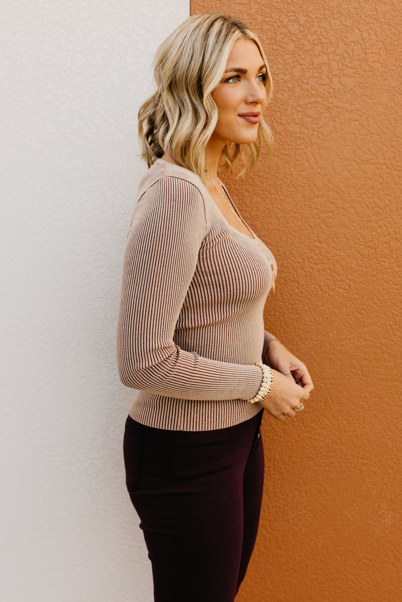 The Jacoby Sweatheart Neck Sweater Top