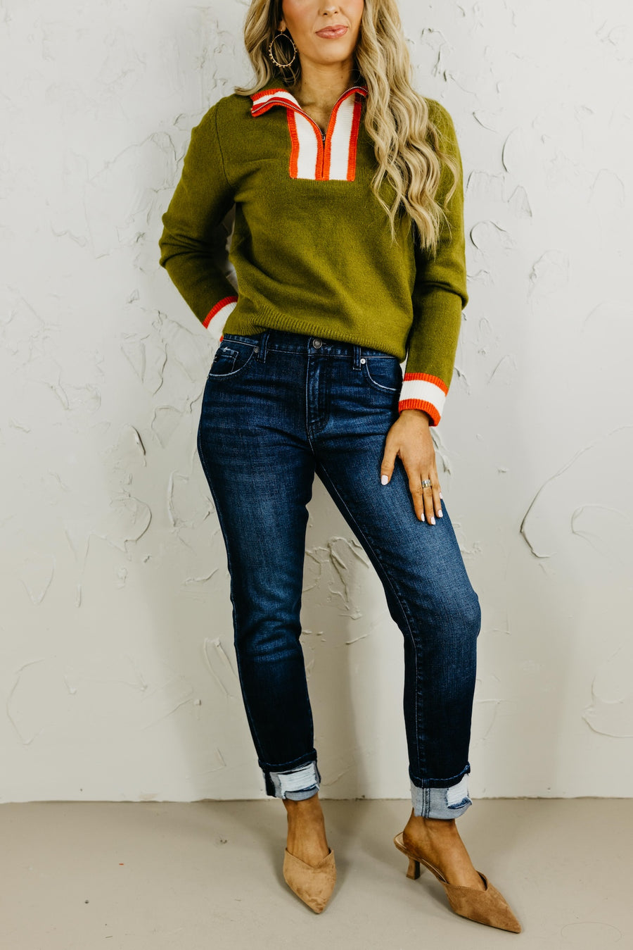 Kan Can Denim | Mid Rise Slim Straight Leg Denim