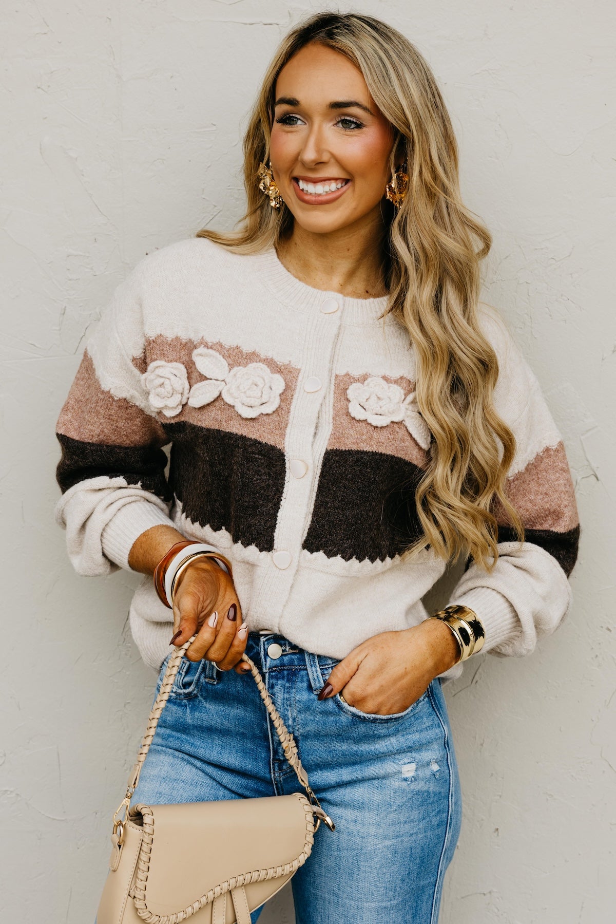 The Rivka Rosette Cardigan