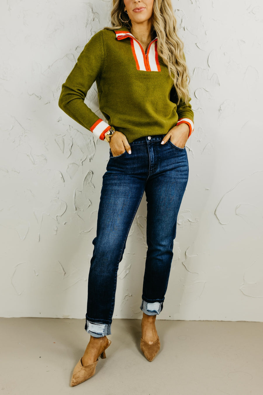 Kan Can Denim | Mid Rise Slim Straight Leg Denim