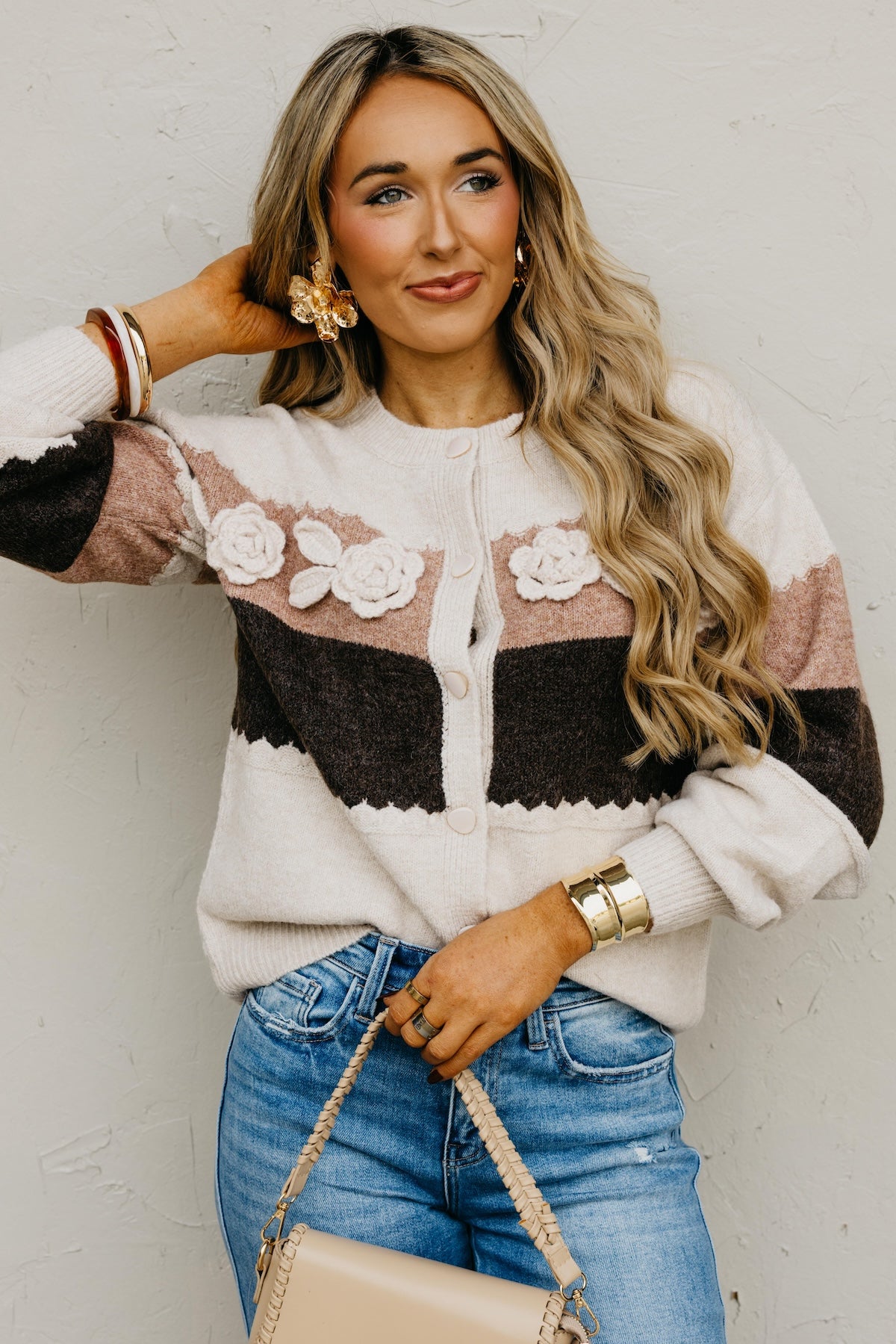 The Rivka Rosette Cardigan