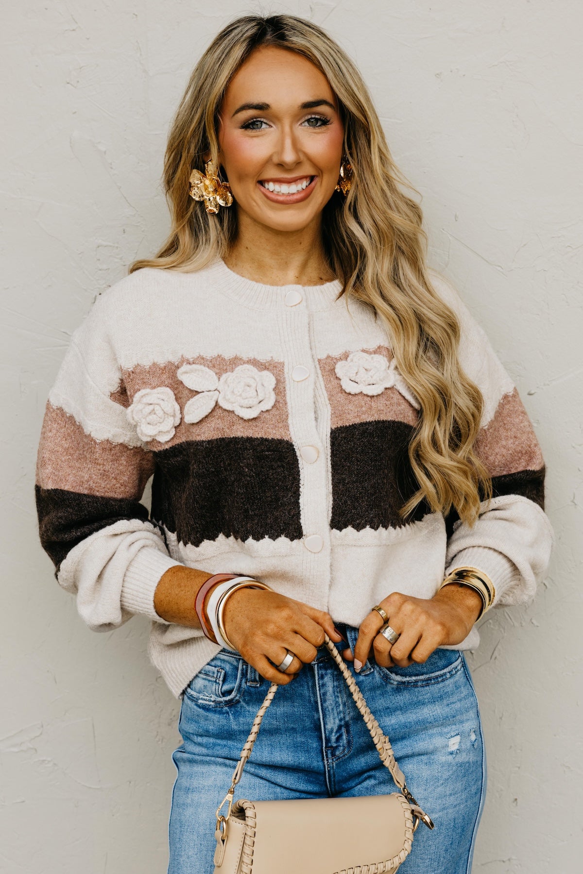 The Rivka Rosette Cardigan