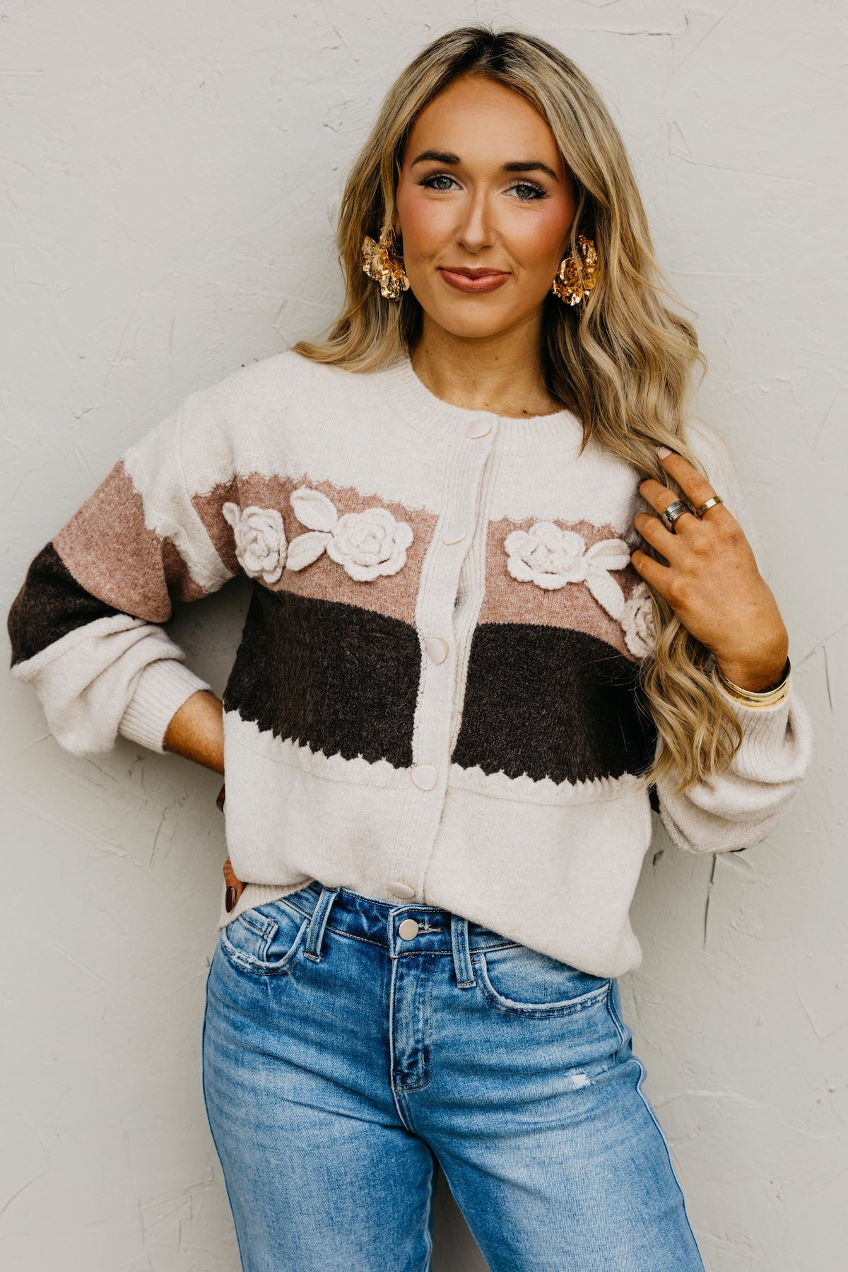 The Rivka Rosette Cardigan