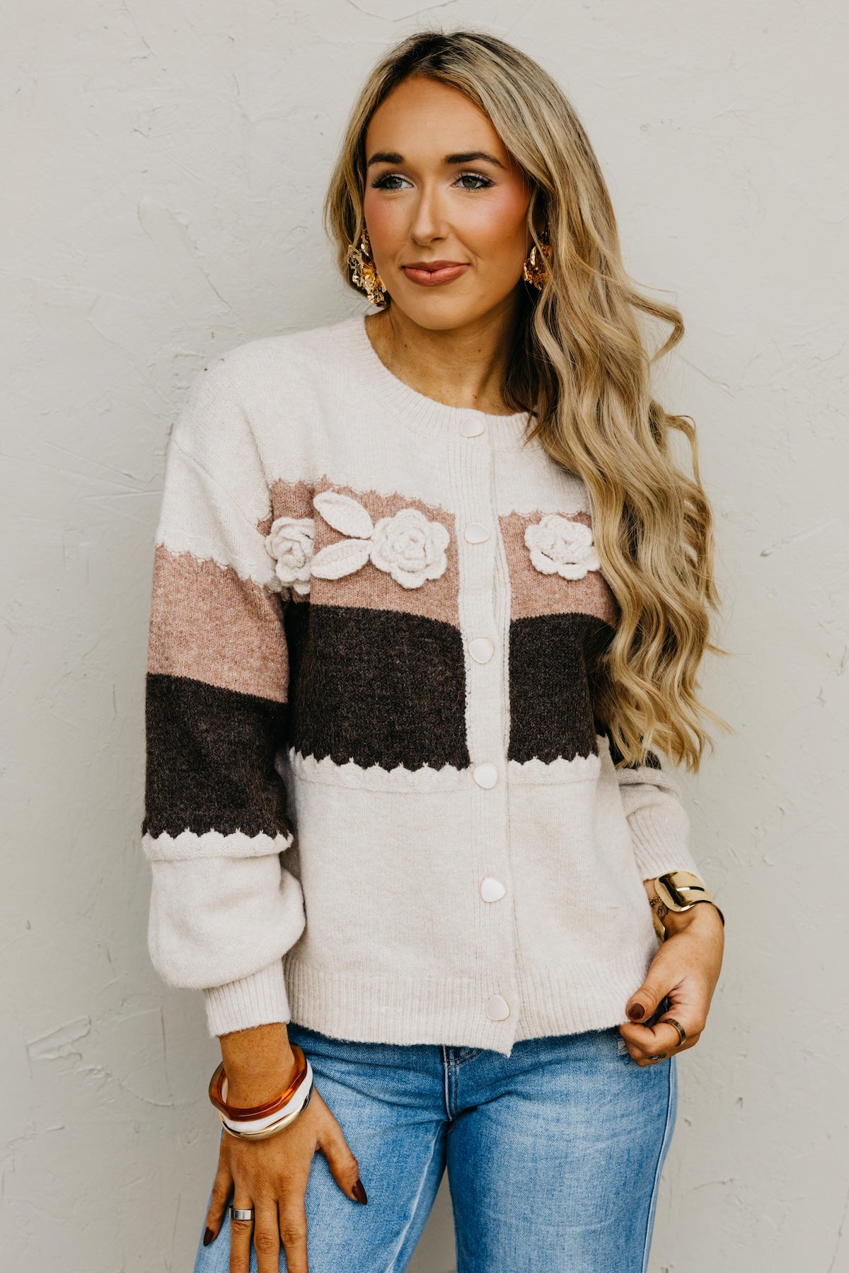 The Rivka Rosette Cardigan