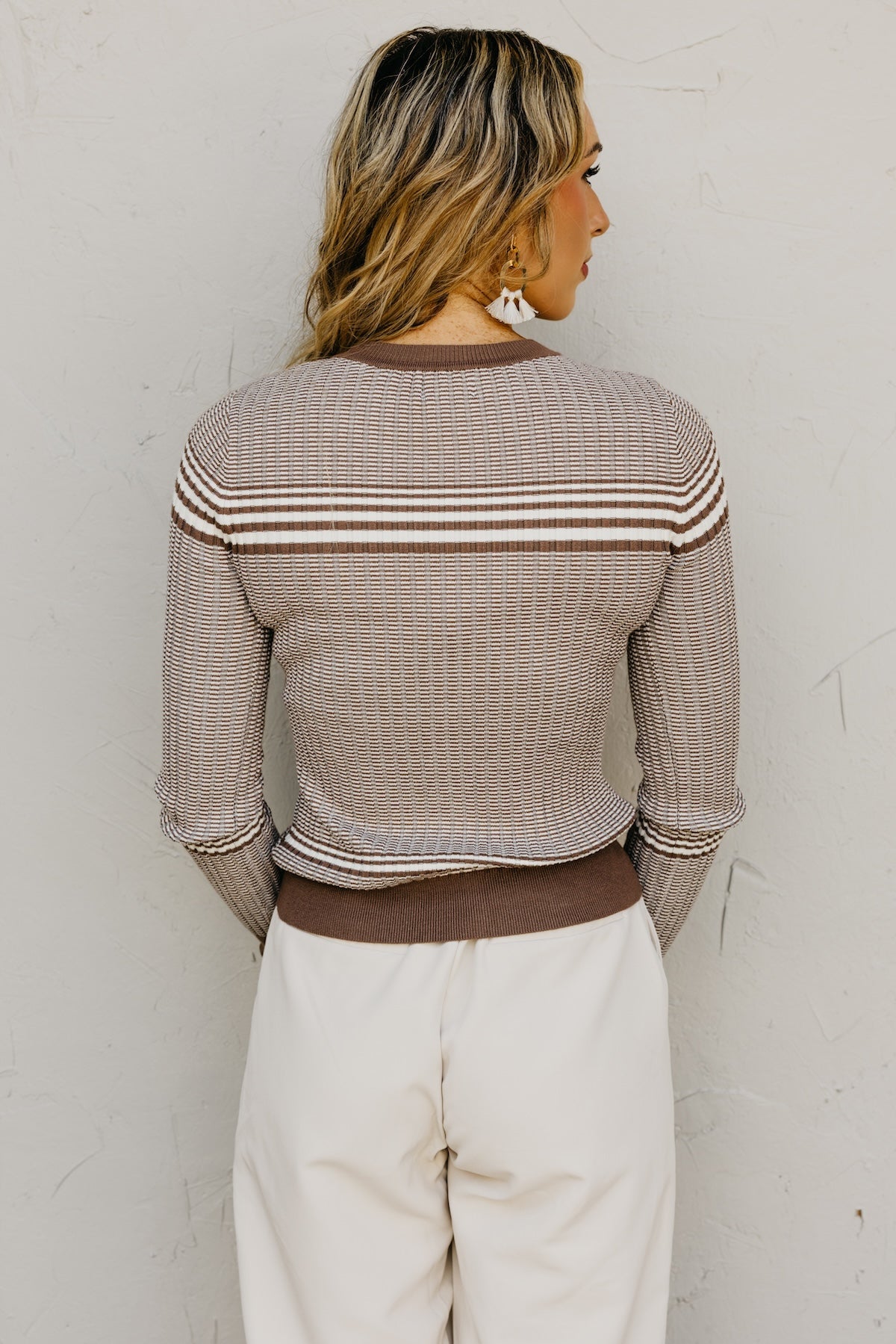 The Laney Striped Sweater Cardigan