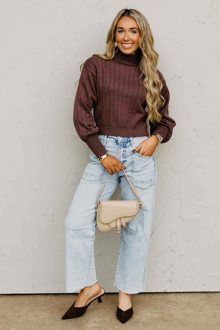 The Martha Mock Neck Sweater