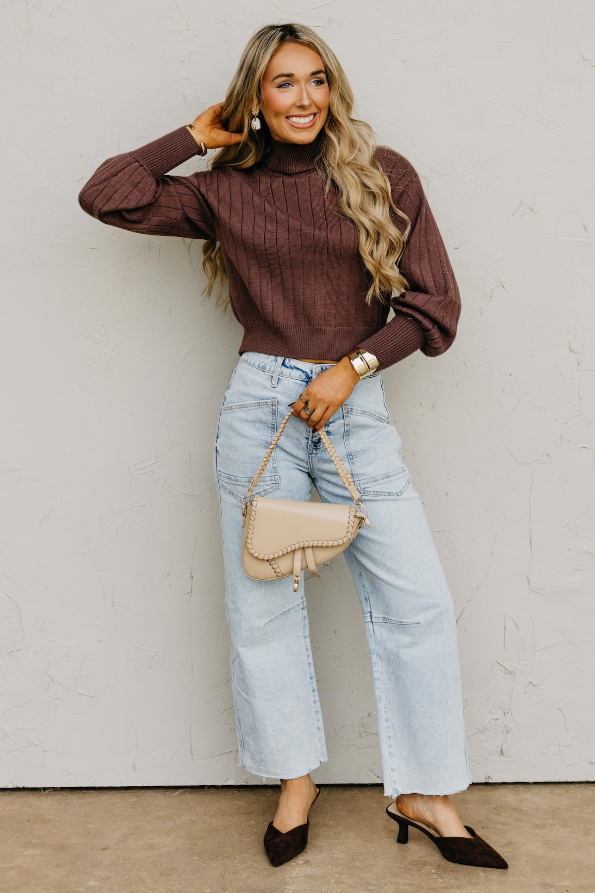 The Martha Mock Neck Sweater
