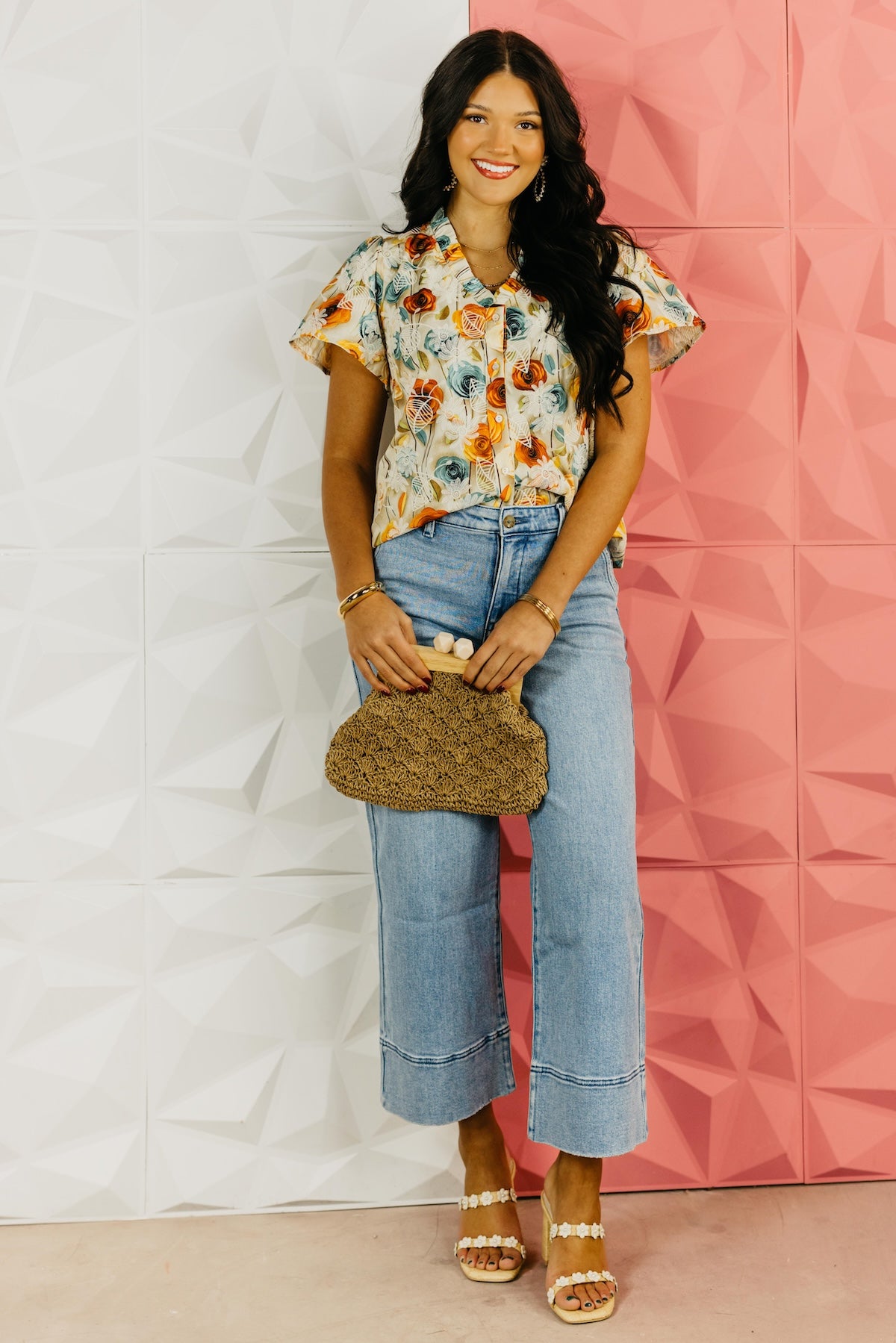 The Neisha Floral Embroidered Print Top