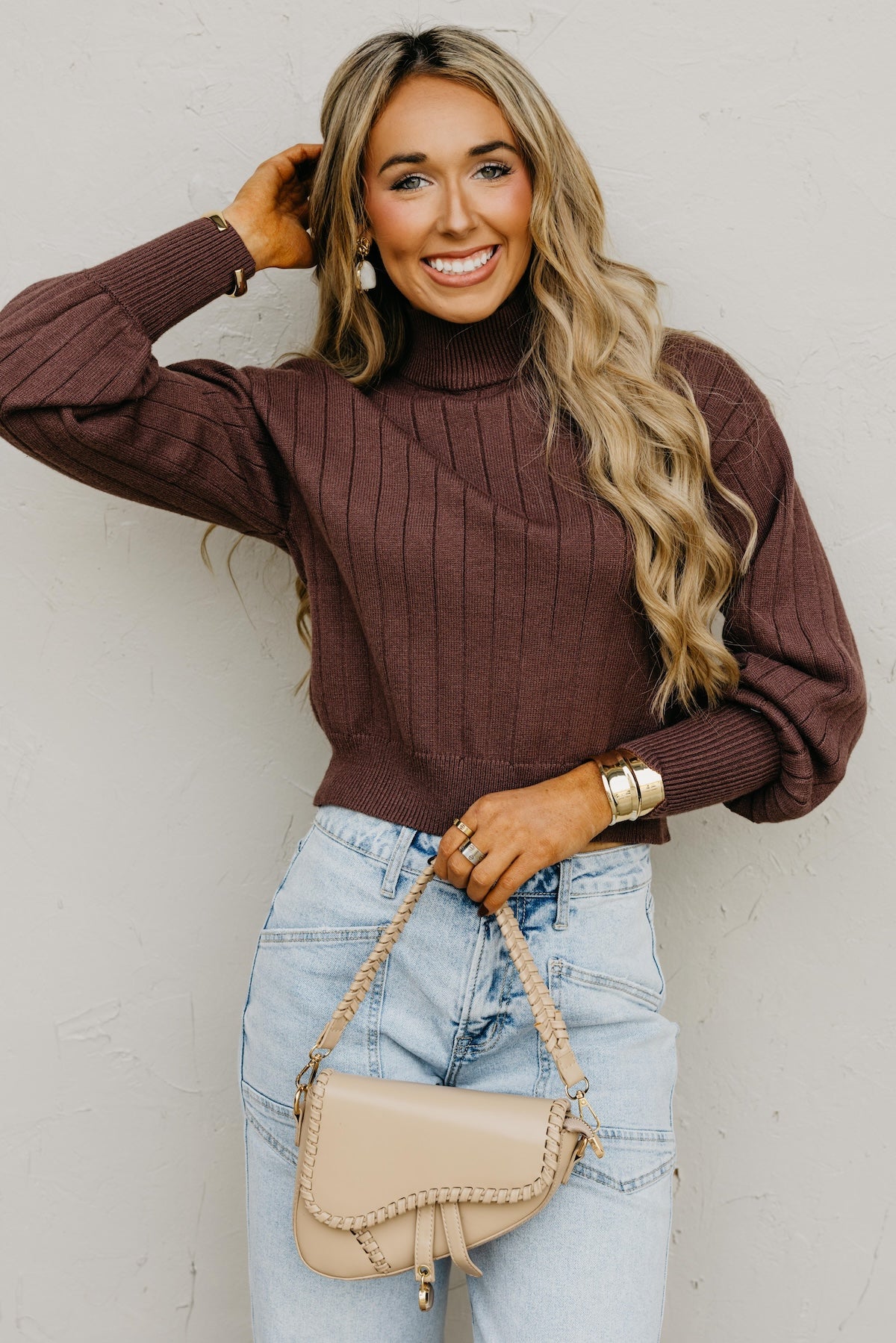 The Martha Mock Neck Sweater
