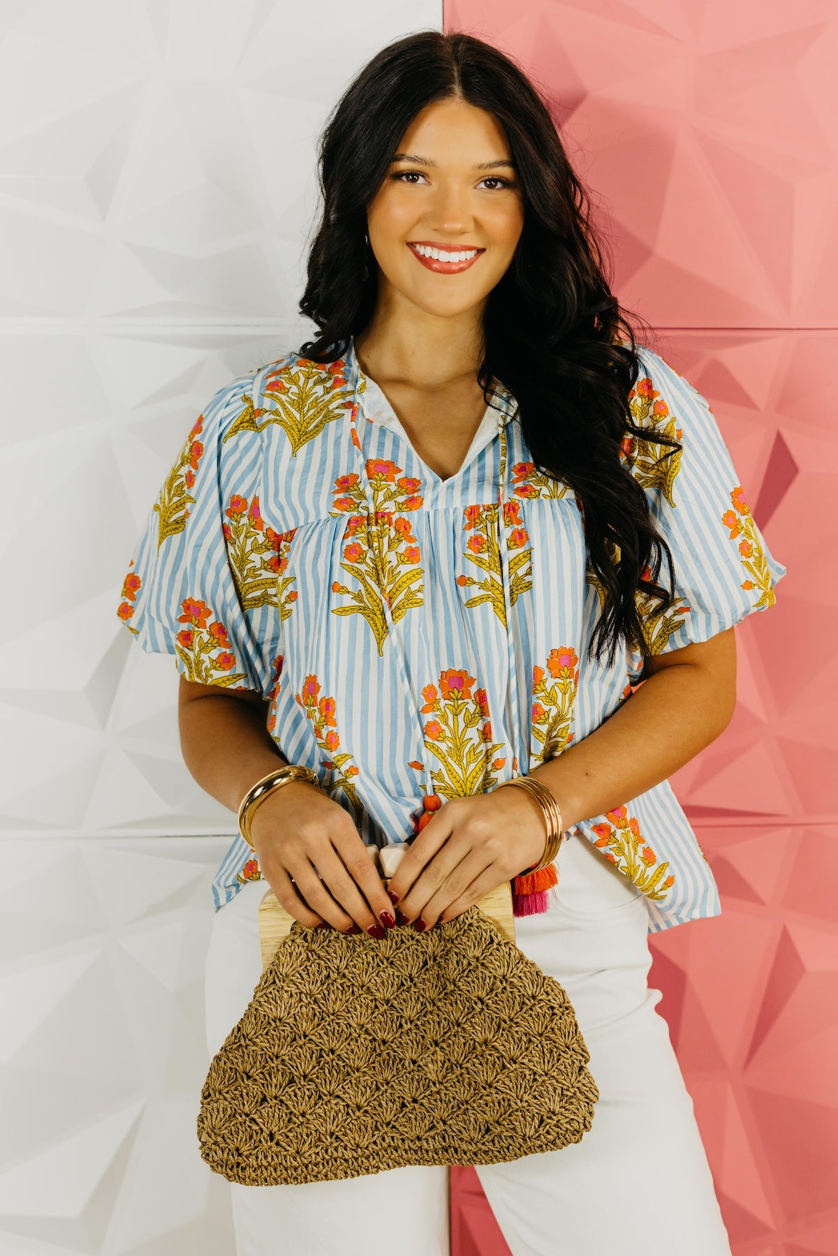 The Hudson Puff Sleeve Floral Top