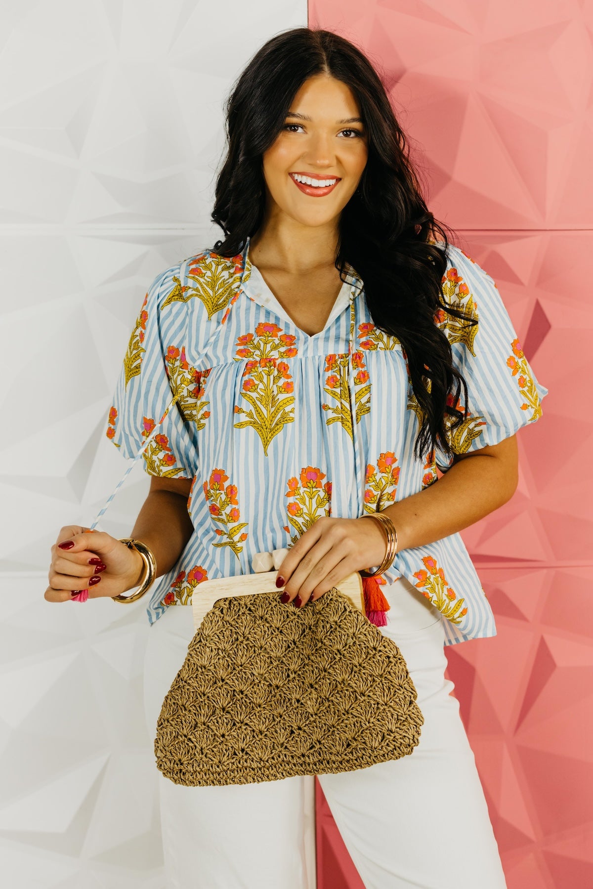 The Hudson Puff Sleeve Floral Top