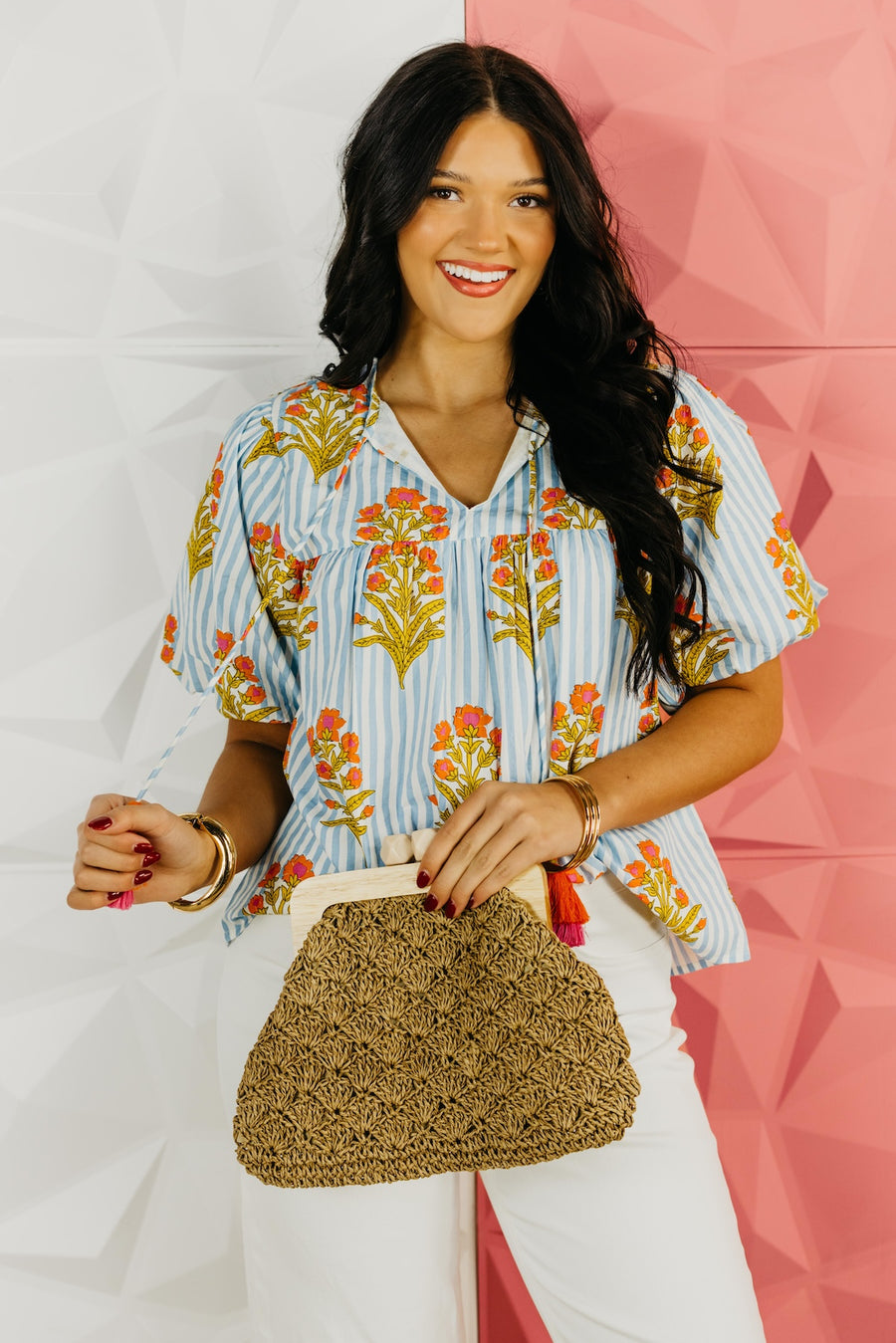 The Hudson Puff Sleeve Floral Top