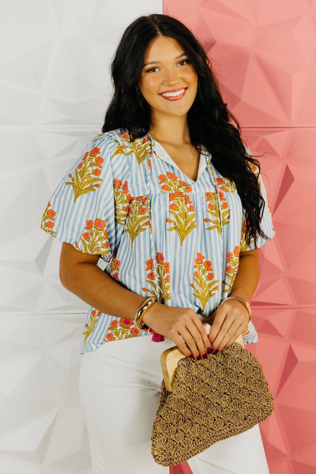 The Hudson Puff Sleeve Floral Top