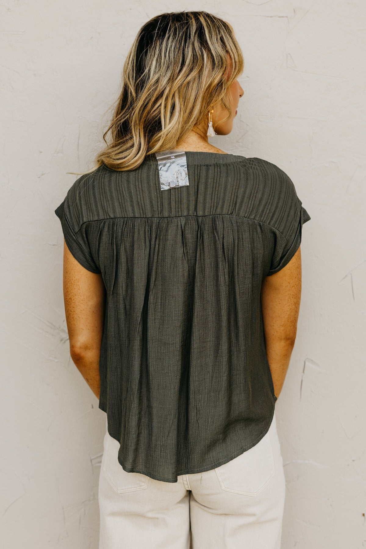 The Amirah Eyelet Trim Top