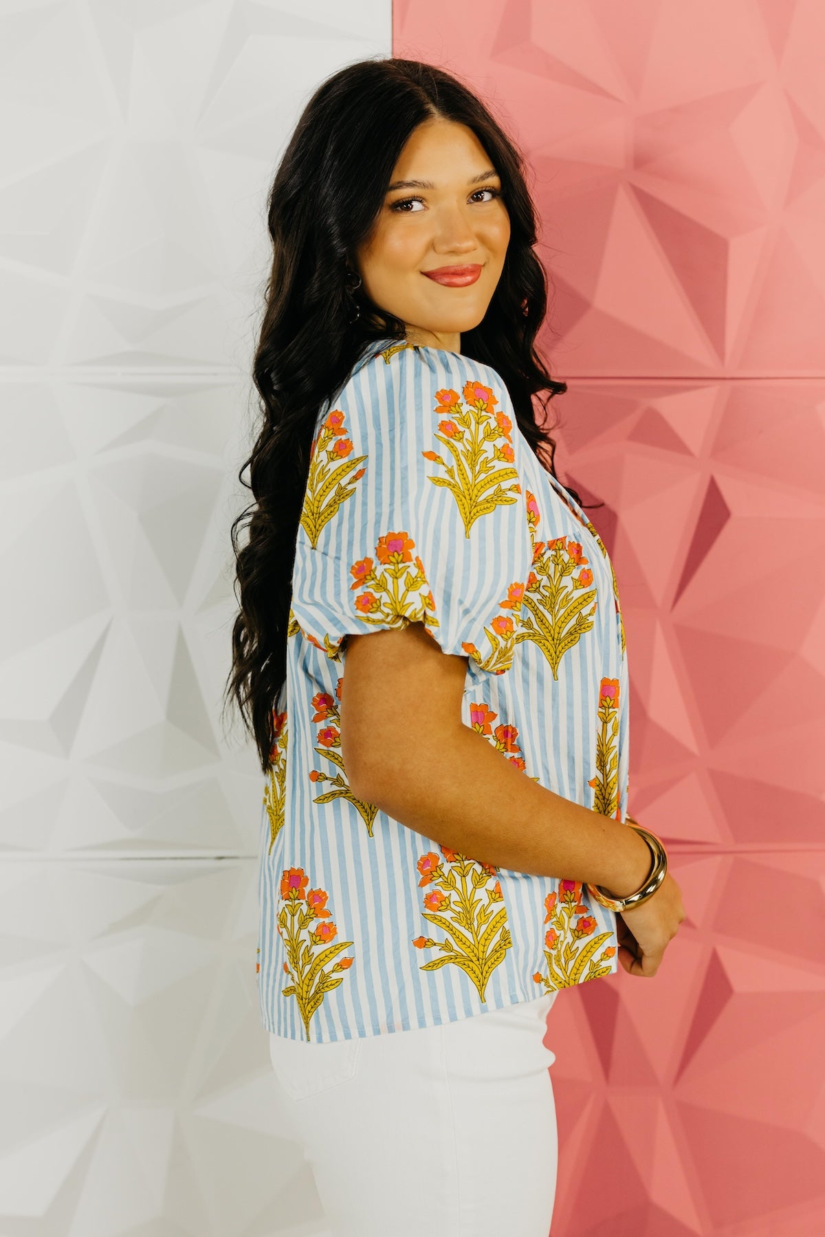 The Hudson Puff Sleeve Floral Top