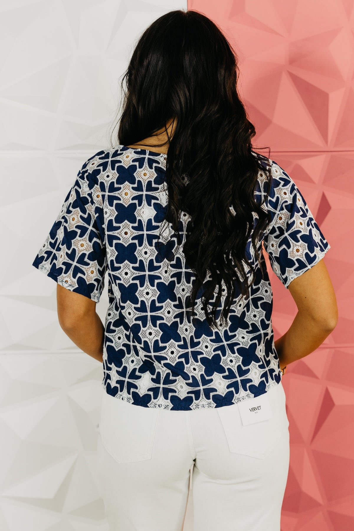 The Brayden Embroidered Eyelet Top