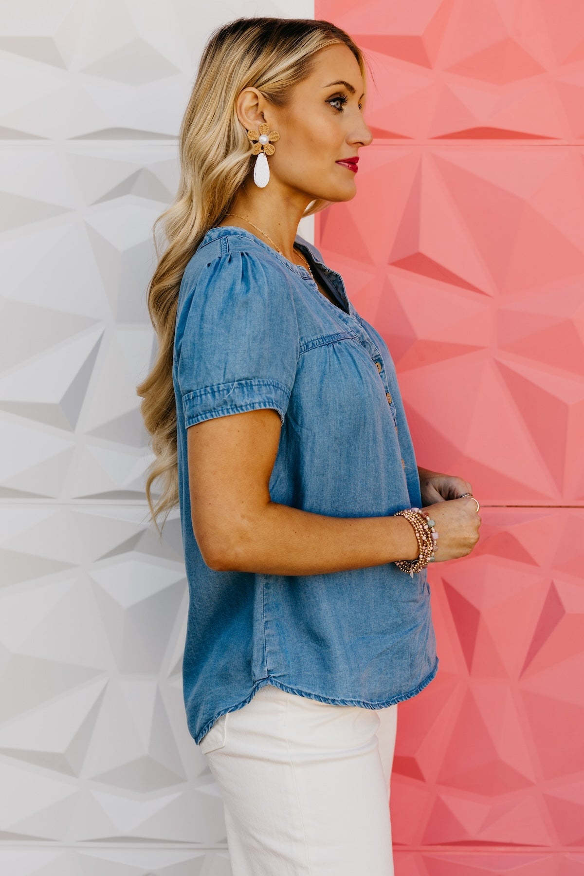 The Natalie Chambray Top
