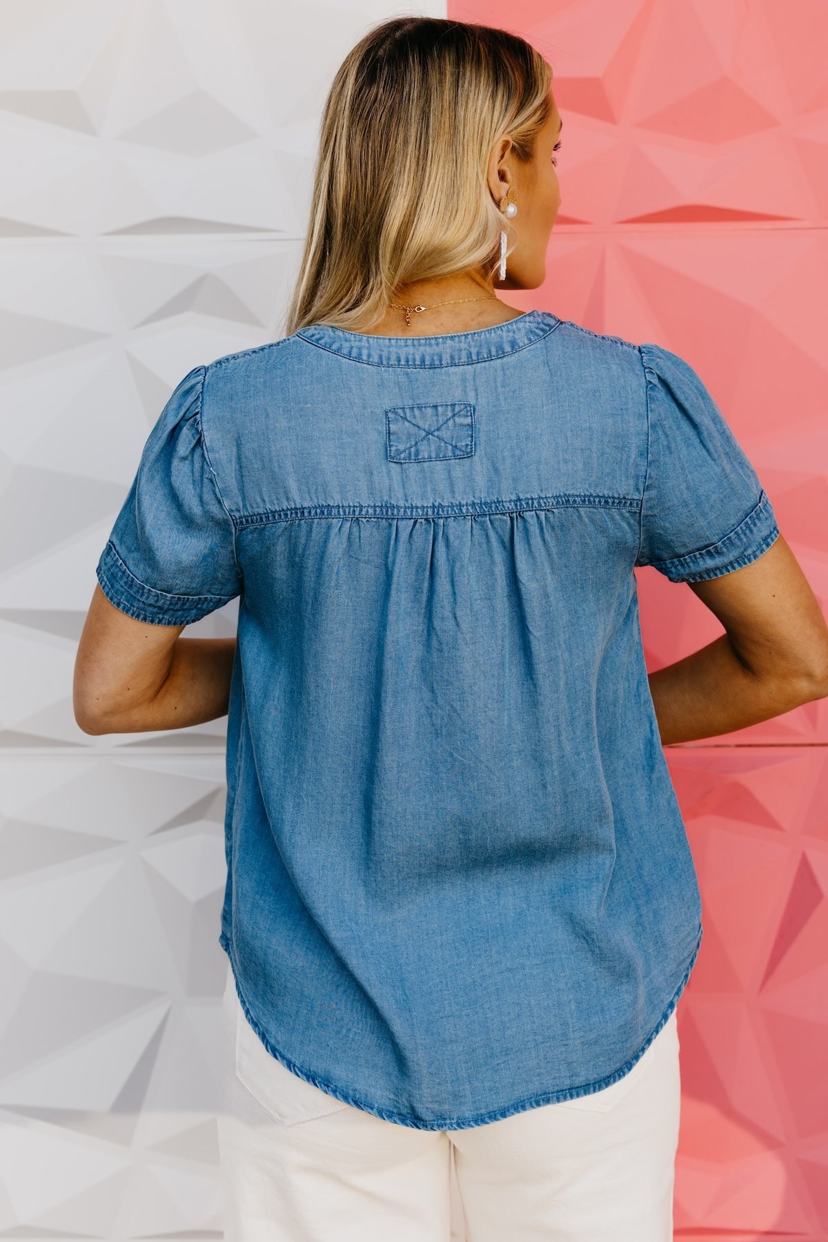 The Natalie Chambray Top