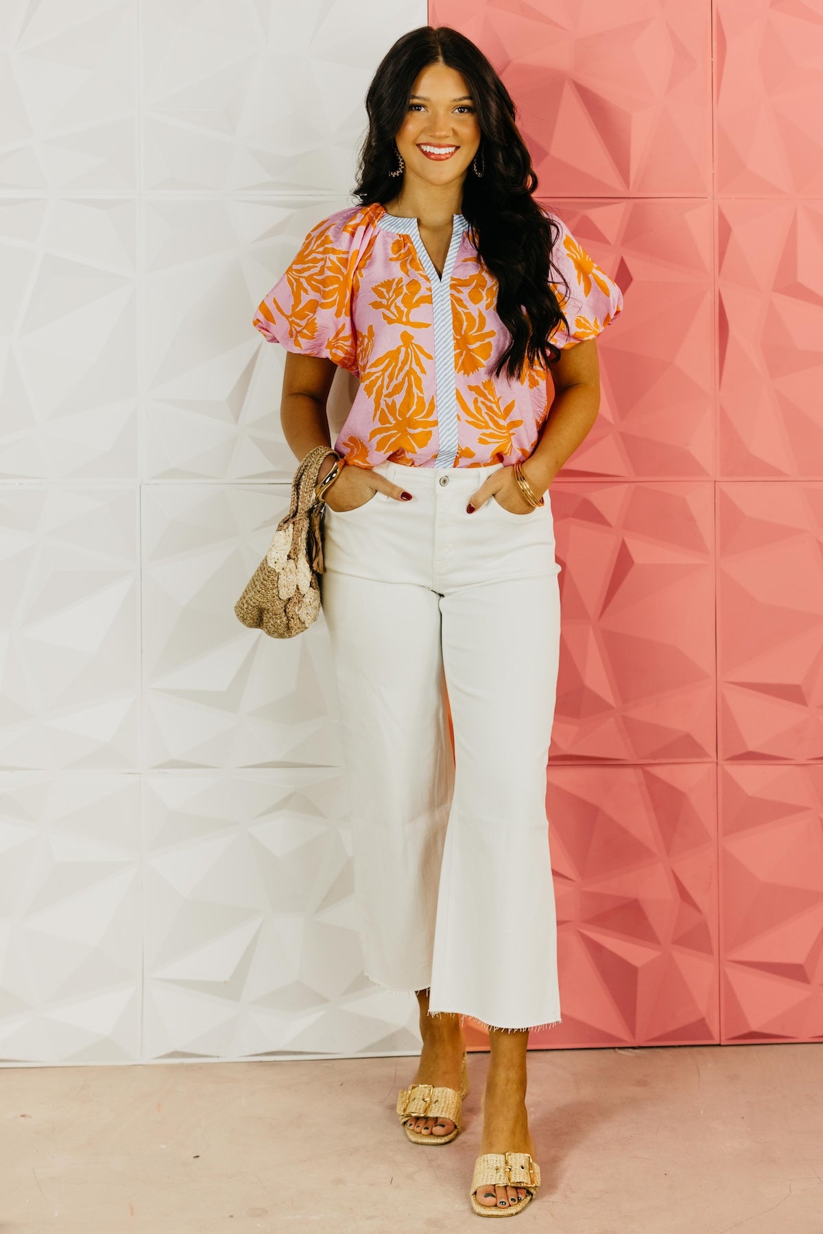 The Nolan Puff Sleeve Floral Top