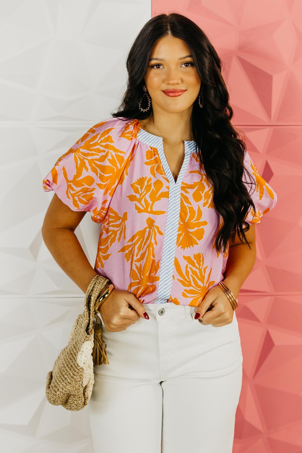 The Nolan Puff Sleeve Floral Top
