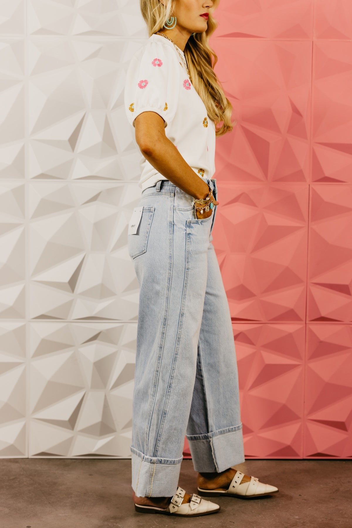 Vervet Denim | The Abbie High Rise Seam Cuff Denim