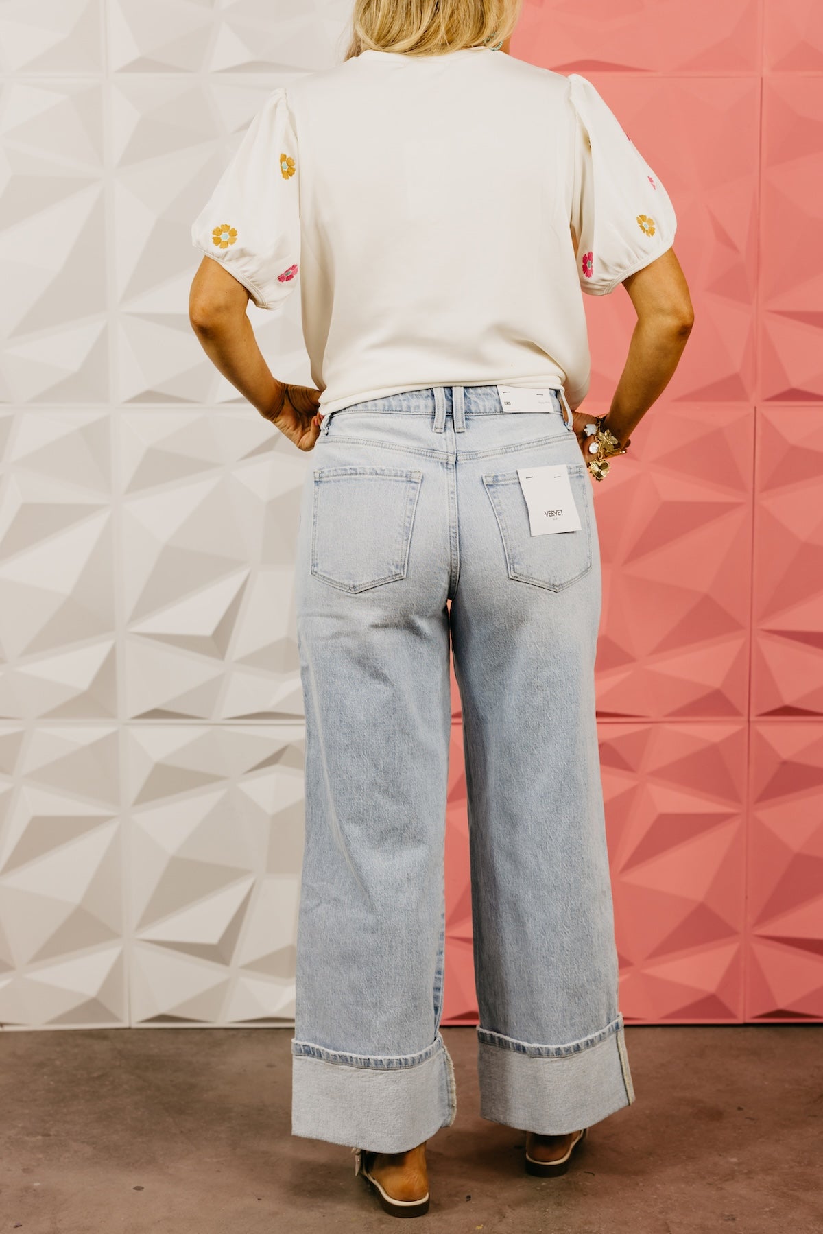 Vervet Denim | The Abbie High Rise Seam Cuff Denim