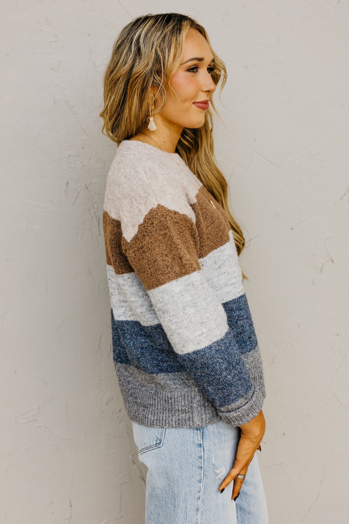 The Taylen Color Block Stripe Sweater