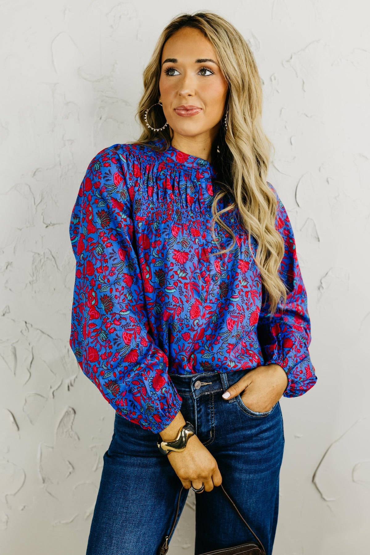 The Tanya Floral Smocked Top