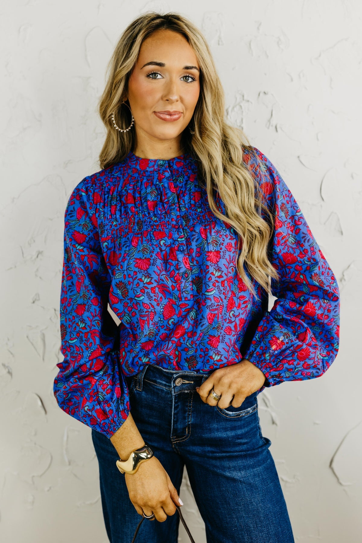The Tanya Floral Smocked Top