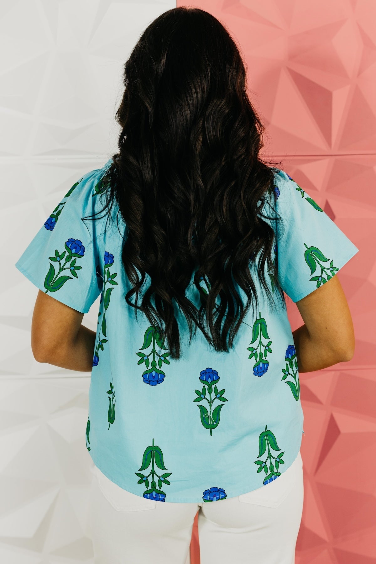 The Quinn Floral Darthy Smocked Top