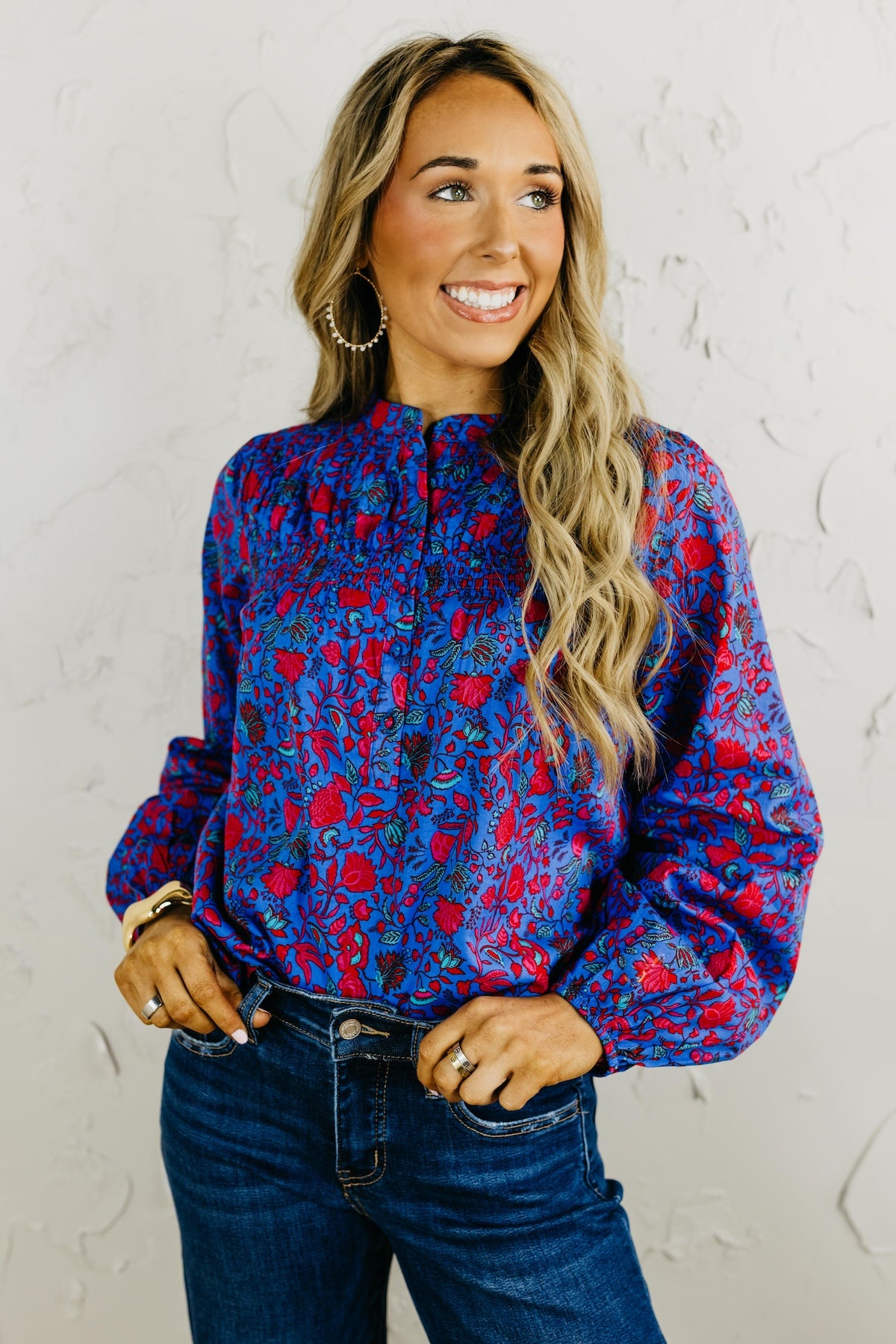 The Tanya Floral Smocked Top