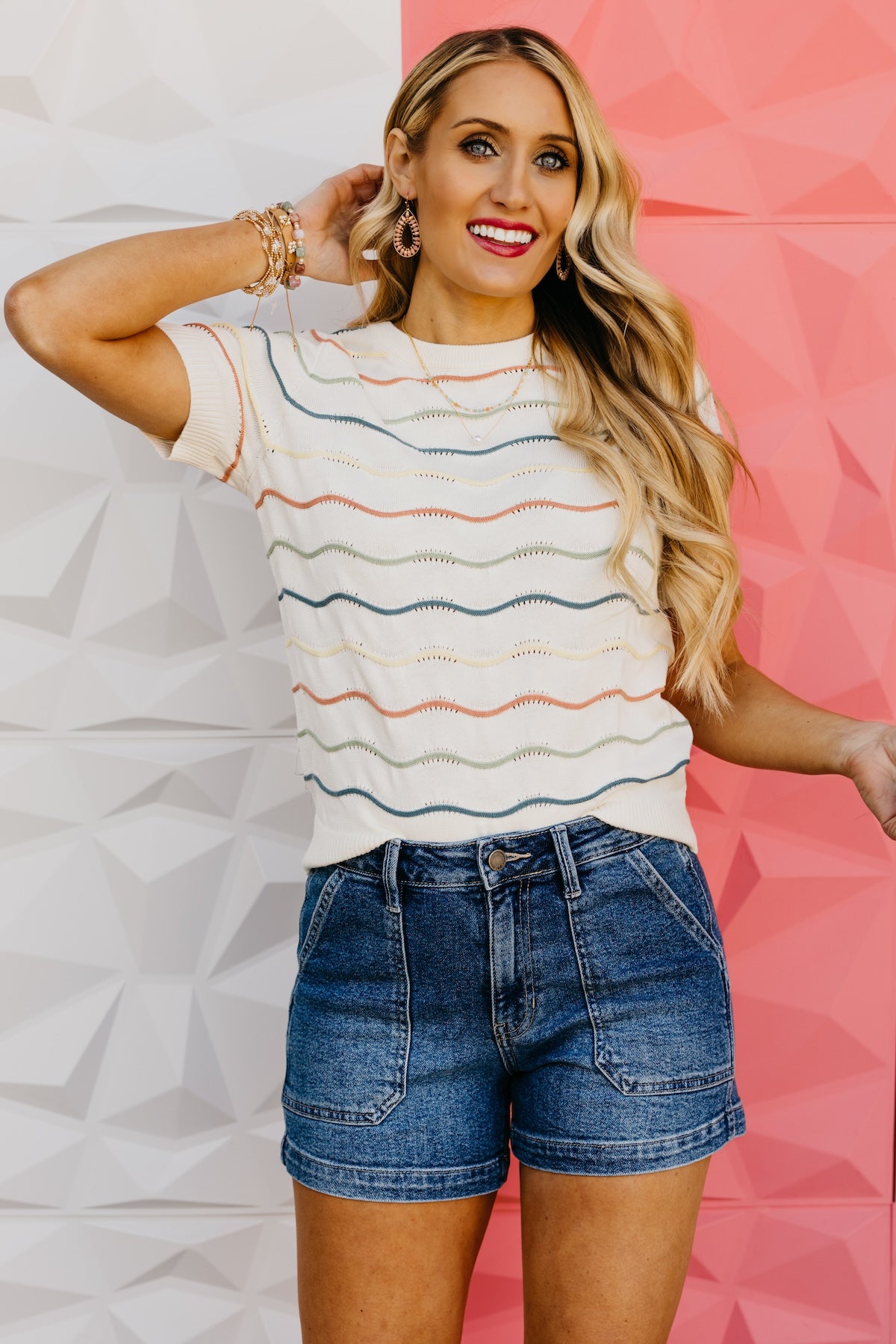 The Shiloh Embroidered Stripe Sweater