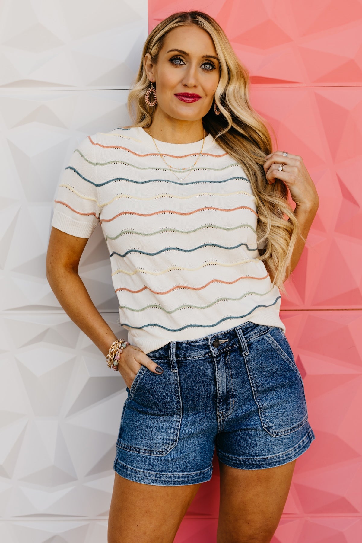 The Shiloh Embroidered Stripe Sweater
