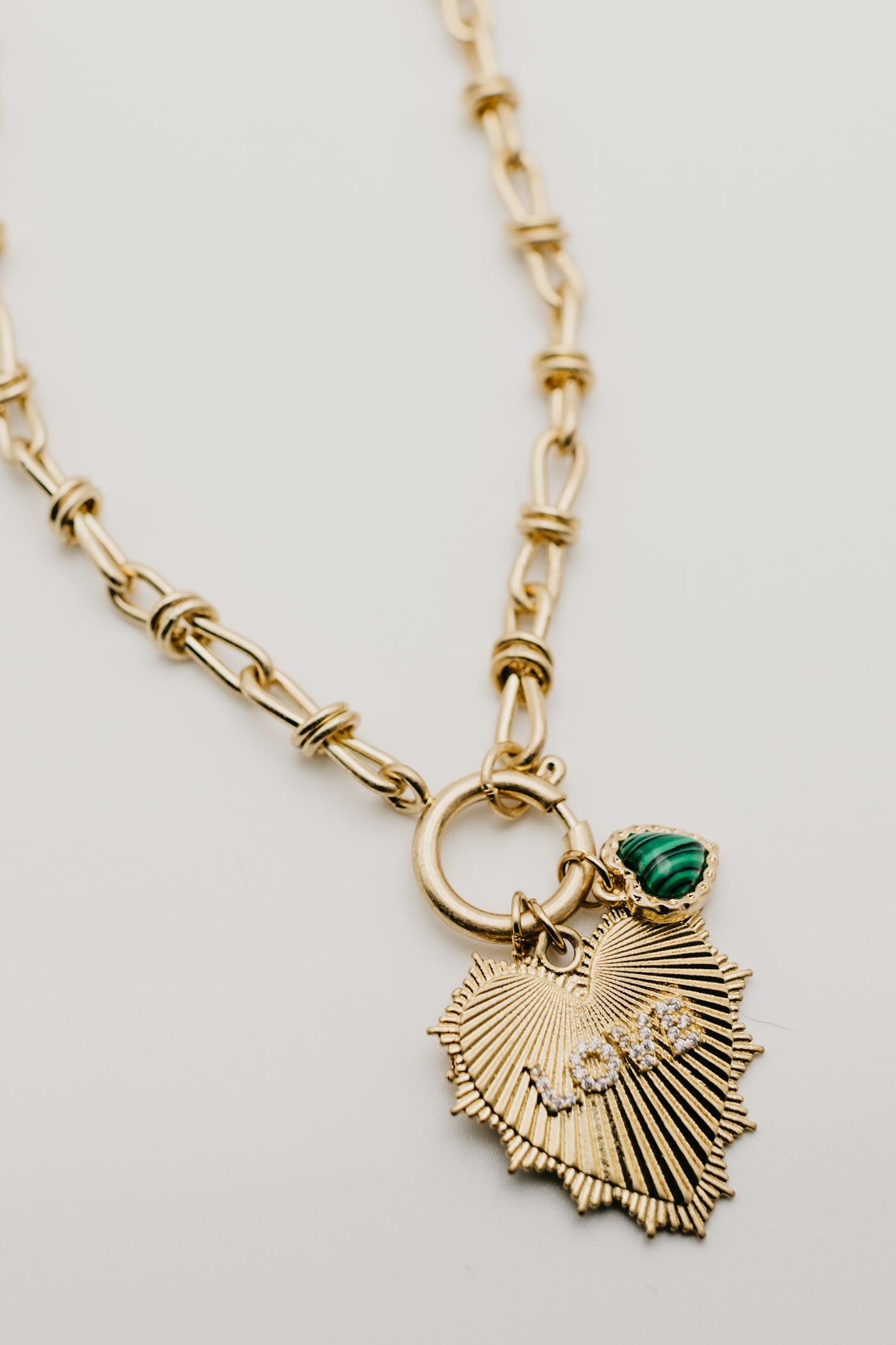 The Janice Vintage Heart Charm Necklace MOD Boutique