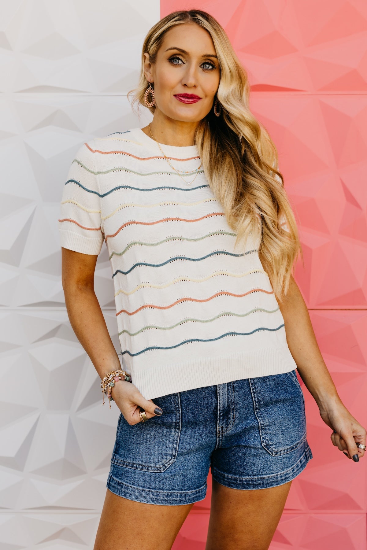 The Shiloh Embroidered Stripe Sweater