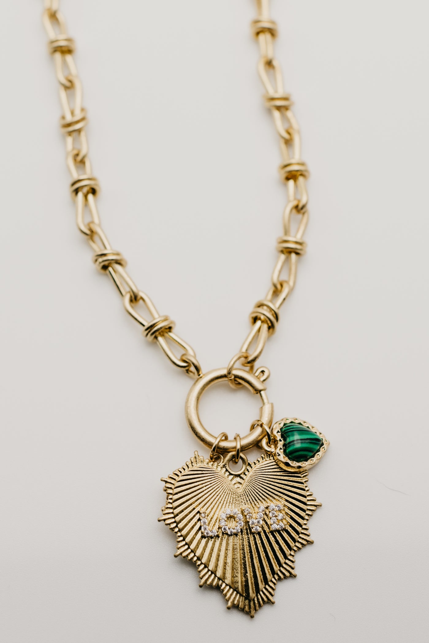 The Janice Vintage Heart Charm Necklace MOD Boutique