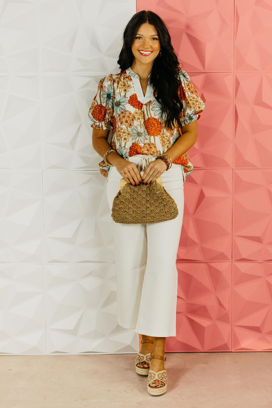 The Hailee Floral Puff Sleeve Blouse