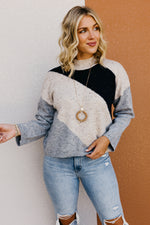 The Karen Funfetti Diagonal Stripe Sweater