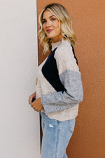 The Karen Funfetti Diagonal Stripe Sweater