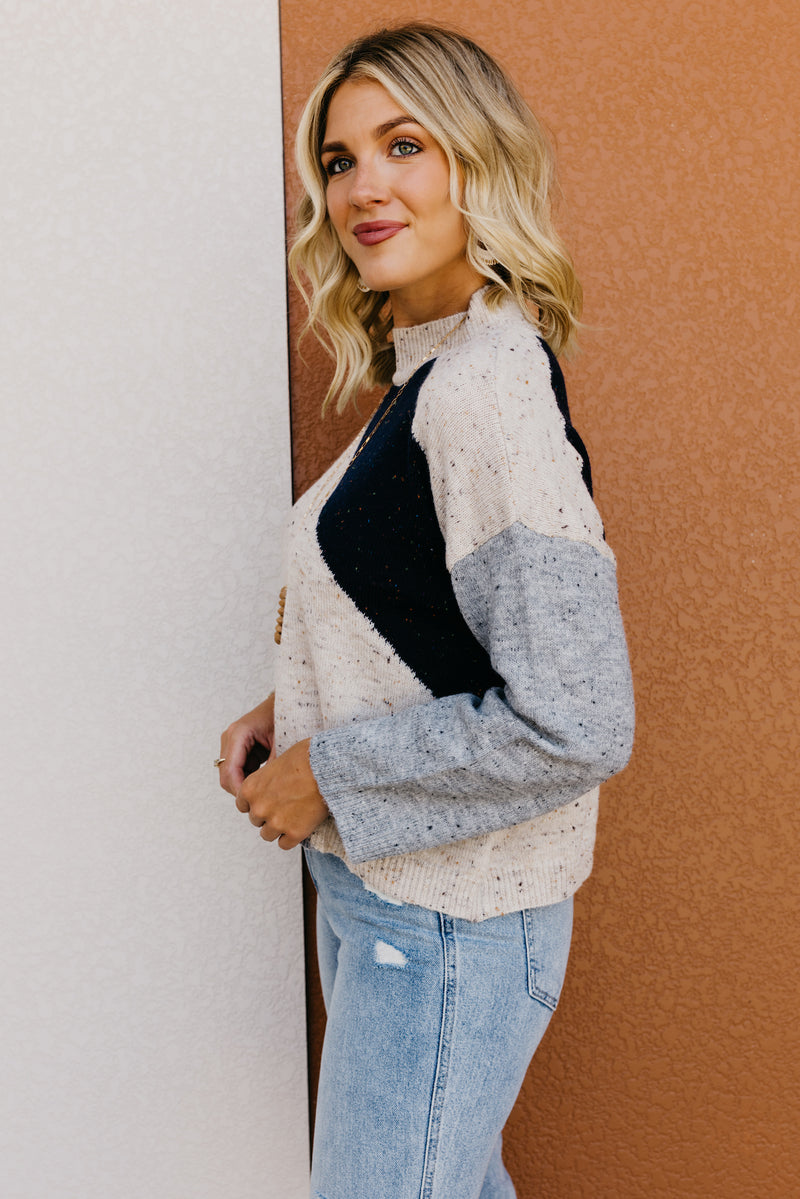 The Karen Funfetti Diagonal Stripe Sweater
