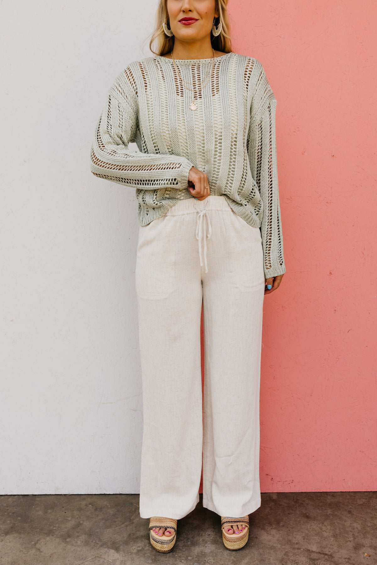 The Knox Wide Leg Linen Pants