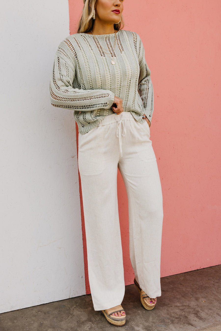 The Knox Wide Leg Linen Pants