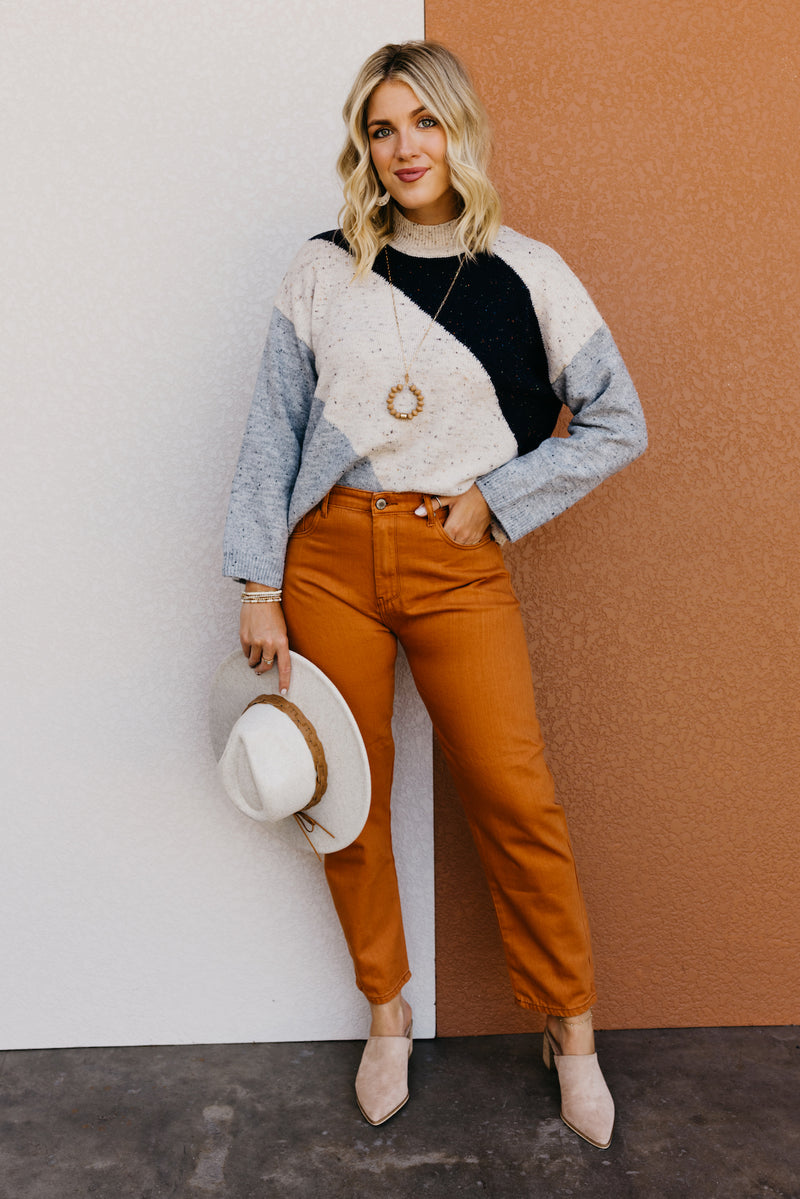 The Karen Funfetti Diagonal Stripe Sweater