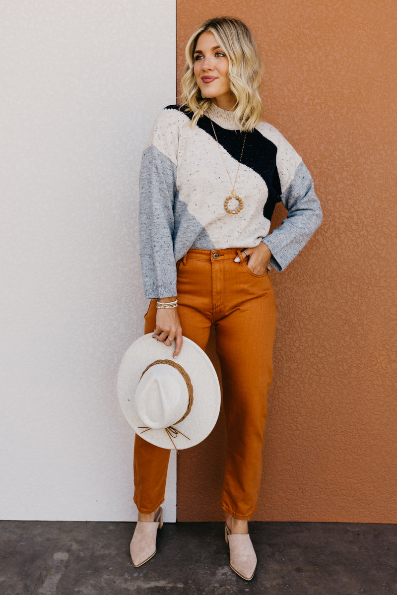 The Karen Funfetti Diagonal Stripe Sweater