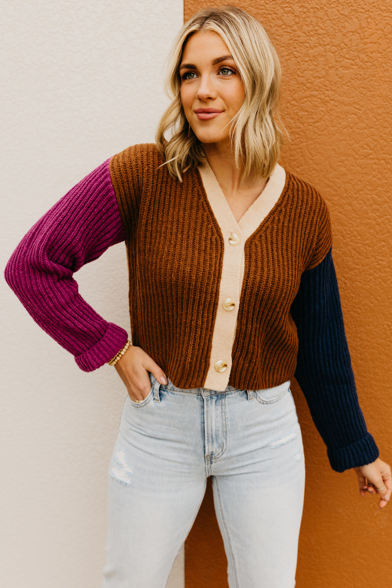 The Talon Color Block Cardigan